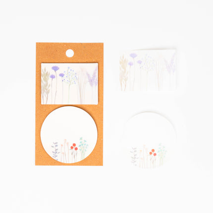 KAMIDEA Pale Transparent Flowers Sticky Notes - ZenPop Japan Stationery Store