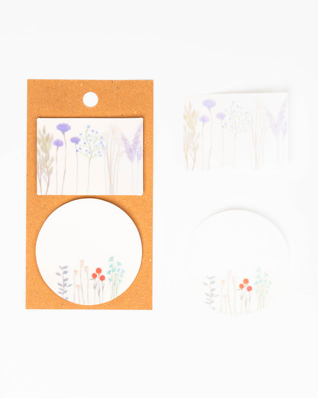 KAMIDEA Pale Transparent Flowers Sticky Notes - ZenPop Japan Stationery Store