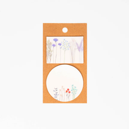 KAMIDEA Pale Transparent Flowers Sticky Notes - ZenPop Japan Stationery Store