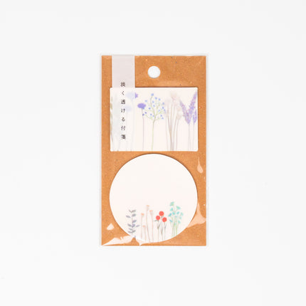 KAMIDEA Pale Transparent Flowers Sticky Notes - ZenPop Japan Stationery Store