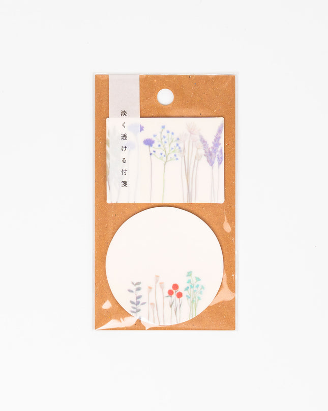 KAMIDEA Pale Transparent Flowers Sticky Notes - ZenPop Japan Stationery Store