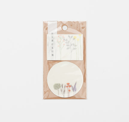 KAMIDEA Pale Transparent Flowers Sticky Notes