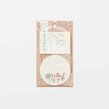 KAMIDEA Pale Sticky Notes - Transparent Flowers