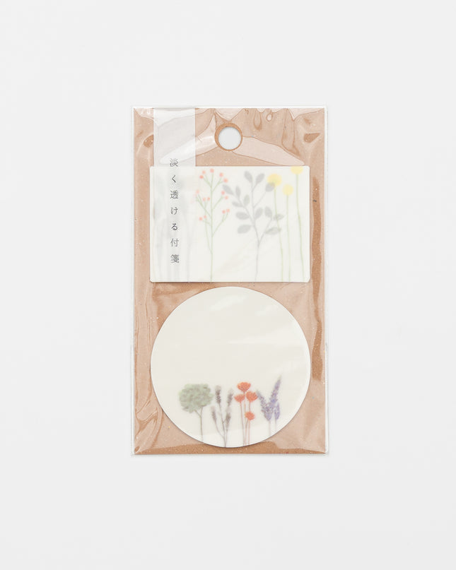 KAMIDEA Pale Transparent Flowers Sticky Notes
