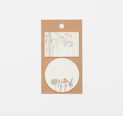 KAMIDEA Pale Transparent Flowers Sticky Notes