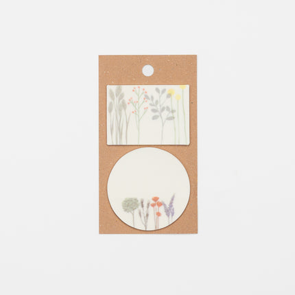 KAMIDEA Pale Sticky Notes - Transparent Flowers