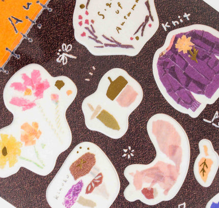 KAMIISO SANSYO Tamura Miki Autumn Masking Sticker - ZenPop Japan Stationery Store