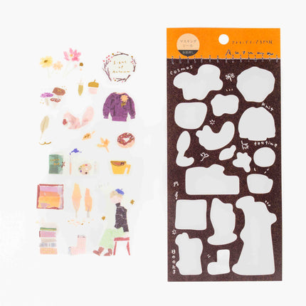 KAMIISO SANSYO Tamura Miki Autumn Masking Sticker - ZenPop Japan Stationery Store
