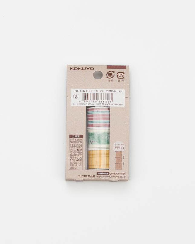 KOKUYO Bobbin Tape (Masking Tape 3 pcs)
