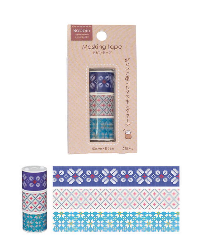 KOKUYO Masking Tape 15mm - Bobbin knit