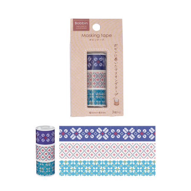 KOKUYO Masking Tape 15mm - Bobbin knit