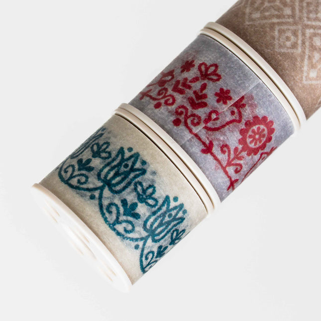 KOKUYO Masking Tape 15mm - Bobbin embroidery close up