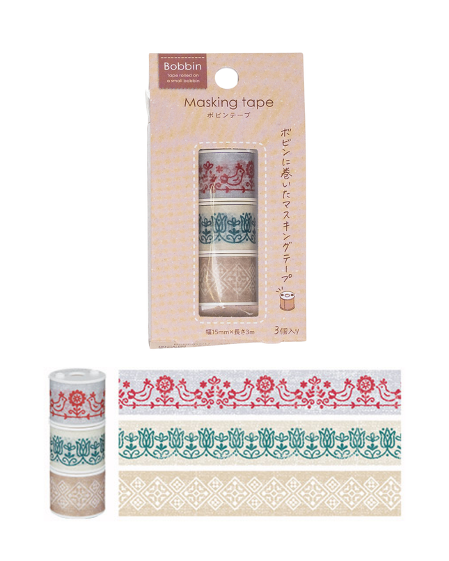 KOKUYO Masking Tape 15mm - Bobbin embroidery