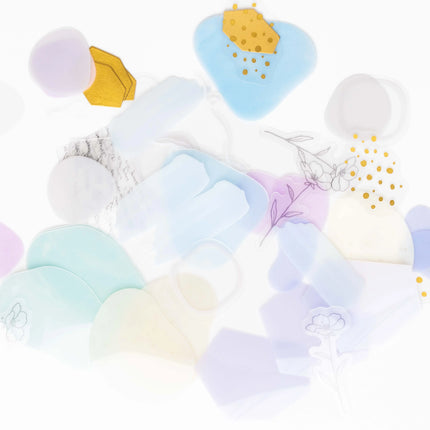 Q-lia Nuancey Palette Flake Sticker - ZenPop Japan Stationery Store