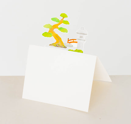 MARUMO PRINTING Die Cut Standing Message Card - ZenPop Japan Stationery Store