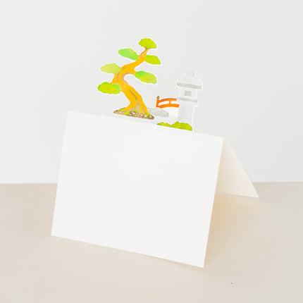 MARUMO PRINTING Die Cut Standing Message Card - ZenPop Japan Stationery Store