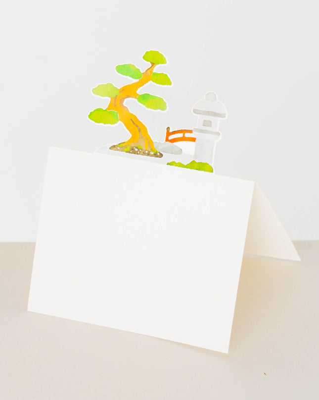 MARUMO PRINTING Die Cut Standing Message Card - ZenPop Japan Stationery Store