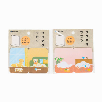 KING JIM Futamata Fusen Standing Sticky Notes - ZenPop Japan Stationery Store