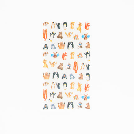 MIDORI Animal Sticker for Diary - ZenPop Japan Stationery Store