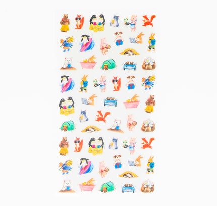 MIDORI Animal Sticker for Diary - ZenPop Japan Stationery Store