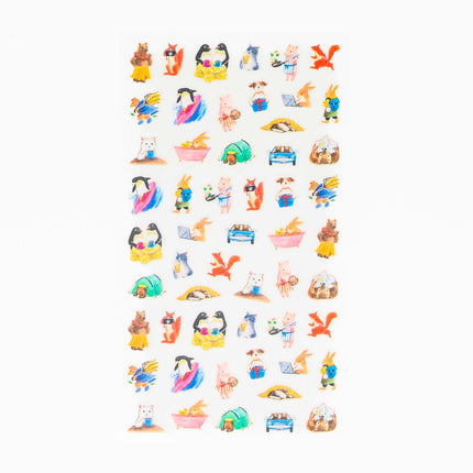 MIDORI Animal Sticker for Diary - ZenPop Japan Stationery Store