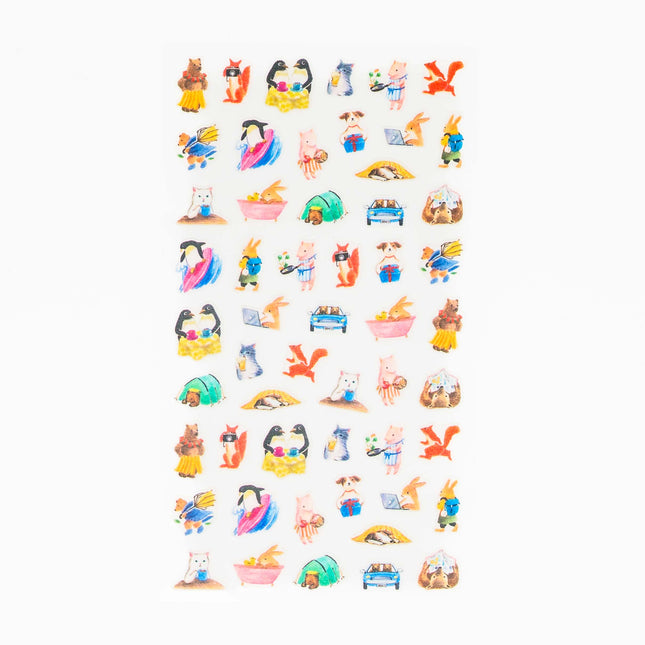MIDORI Animal Sticker for Diary - ZenPop Japan Stationery Store