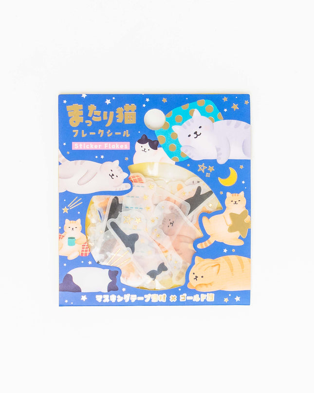 WORLD CRAFT Flake Sticker Cat Pattern - ZenPop Japan Stationery Store