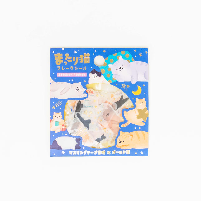 WORLD CRAFT Flake Sticker Cat Pattern - ZenPop Japan Stationery Store
