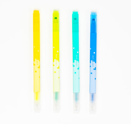 SUNSTAR Square Marker Dot E Pen 4pcs Set - ZenPop Japan Stationery Store