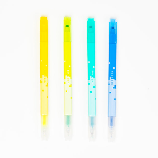 SUNSTAR Square Marker Dot E Pen 4pcs Set - ZenPop Japan Stationery Store