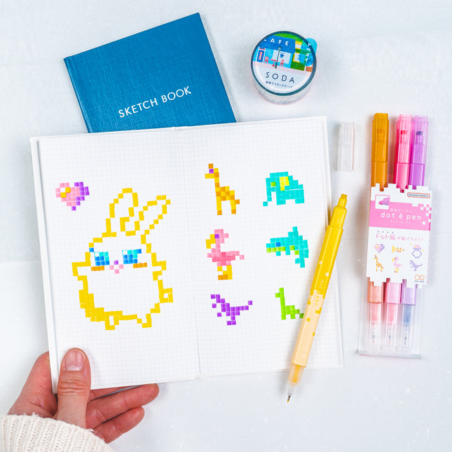 SUNSTAR Square Marker Dot E Pen 4pcs Set