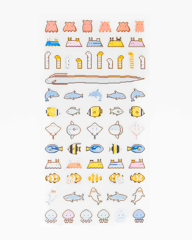 KAMIO JAPAN Retro Pixel Sticker - ZenPop Japan Stationery Store
