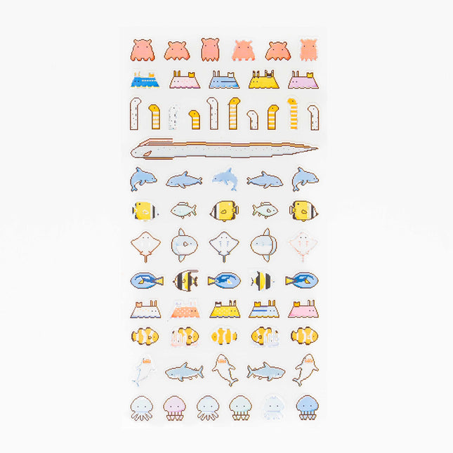 KAMIO JAPAN Retro Pixel Sticker - ZenPop Japan Stationery Store