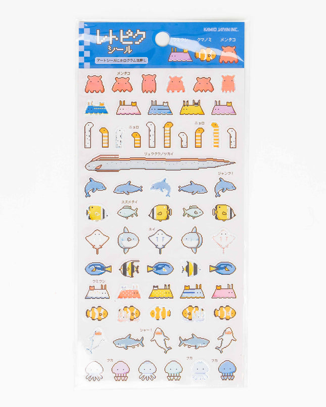 KAMIO JAPAN Retro Pixel Sticker - ZenPop Japan Stationery Store