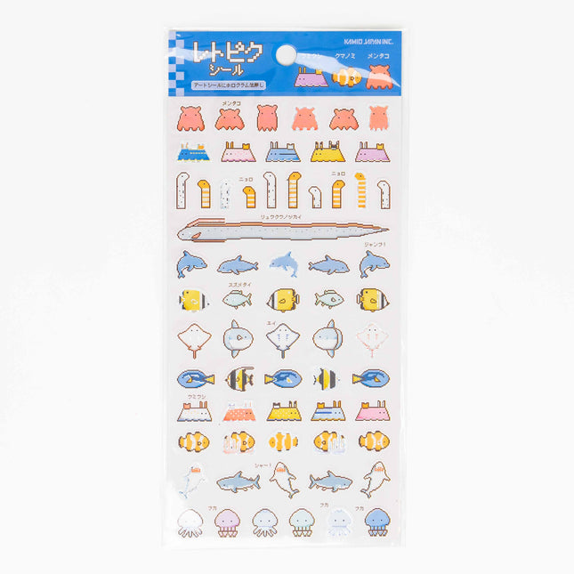 KAMIO JAPAN Retro Pixel Sticker - ZenPop Japan Stationery Store