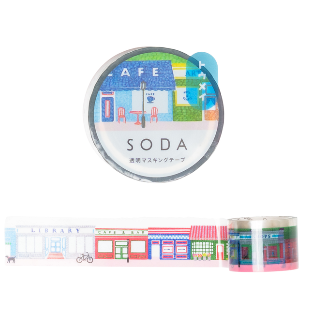 KING JIM KITTA SODA Clear Tape 30mm - Avenue (CMT30-010)