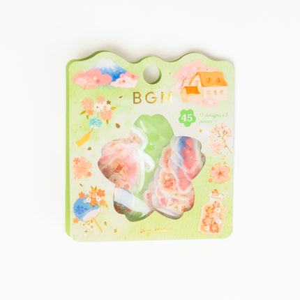 BGM Sakura Limited Flake Sticker - ZenPop Japan Stationery Store