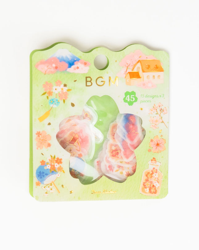 BGM Sakura Limited Flake Sticker - ZenPop Japan Stationery Store