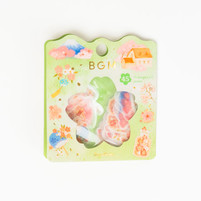 BGM Sakura Limited Flake Sticker - ZenPop Japan Stationery Store
