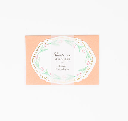 ELCOMMUNE CHARME Tulip Mini Card set - ZenPop Japan Stationery Store