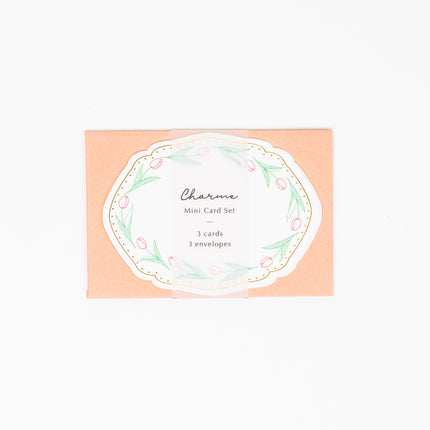 ELCOMMUNE CHARME Tulip Mini Card set - ZenPop Japan Stationery Store