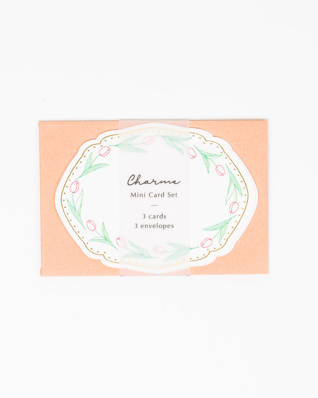 ELCOMMUNE CHARME Tulip Mini Card set - ZenPop Japan Stationery Store