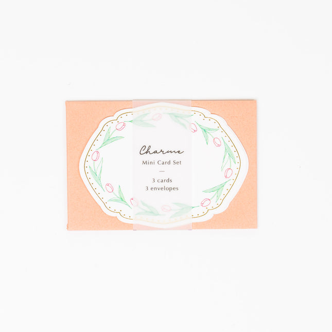 ELCOMMUNE CHARME Tulip Mini Card set - ZenPop Japan Stationery Store