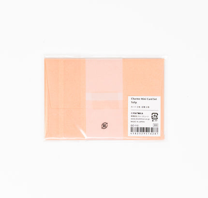 ELCOMMUNE CHARME Tulip Mini Card set - ZenPop Japan Stationery Store