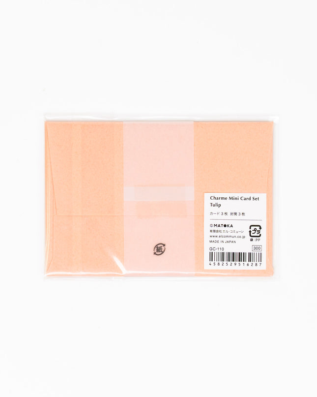 ELCOMMUNE CHARME Tulip Mini Card set - ZenPop Japan Stationery Store