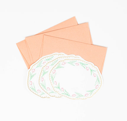 ELCOMMUNE CHARME Tulip Mini Card set - ZenPop Japan Stationery Store
