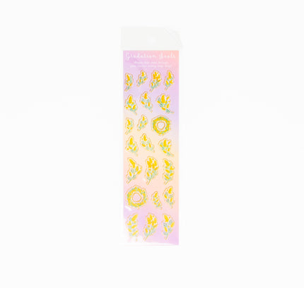 RYURYU Gradation Sticker Mimosa - ZenPop Japan Stationery Store