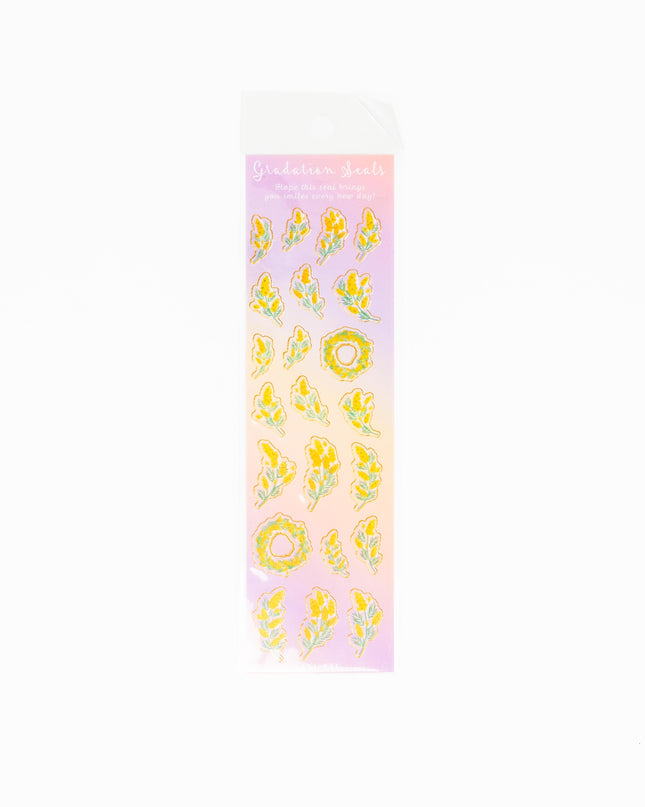 RYURYU Gradation Sticker Mimosa - ZenPop Japan Stationery Store