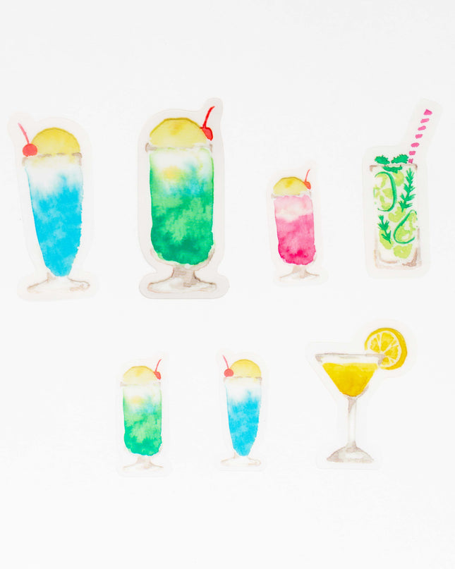 GREEN FLASH Kohaku Transparent Flake Sticker - ZenPop Japan Stationery Store