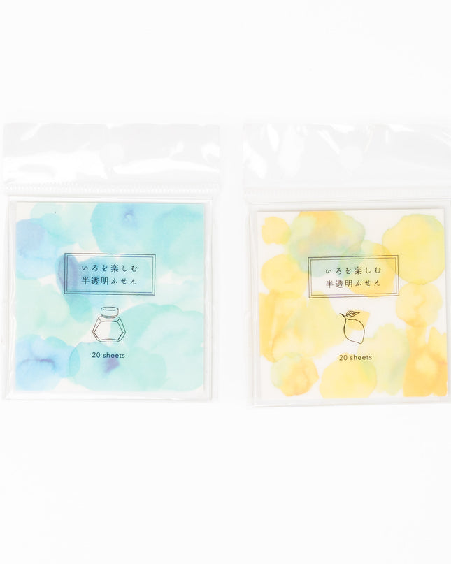 GREENFLASH Enjoying Colors Translucent Sticky Notes - ZenPop Japan Stationery Store